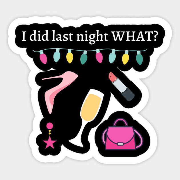 Party girl design Sticker by ArtDreamStudio